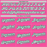 Custom Pink Kelly Green Pinstripe White Two-Button Unisex Softball Jersey