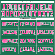 Custom Kelly Green Pink-White Long Sleeve Performance Salute To Service T-Shirt