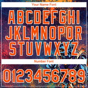 Custom Purple Orange-White 3D Pattern Design Holi Festival Color Powder Performance T-Shirt