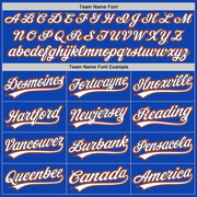 Custom Thunder Blue White Navy-Orange Authentic Baseball Jersey