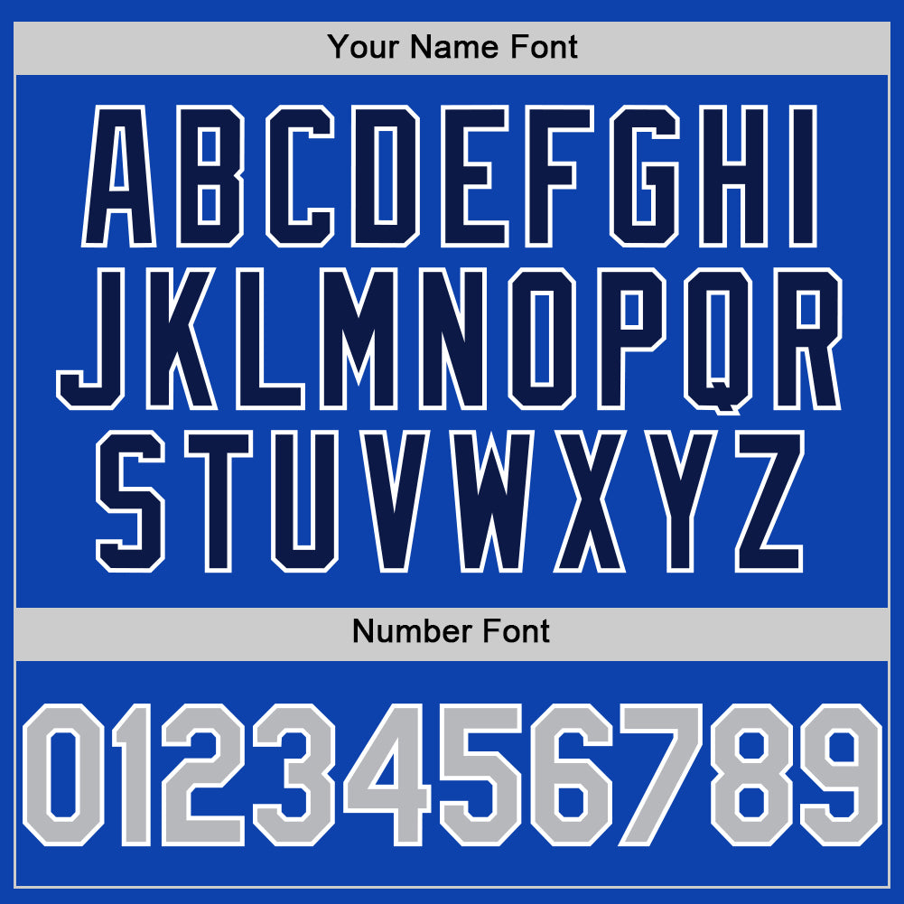 Custom Thunder Blue Gray-Navy Authentic Baseball Jersey