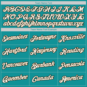 Custom Teal White-Old Gold Authentic Baseball Jersey