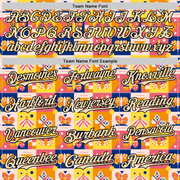 Custom Yellow Cream-Black 3D Ambartive Abstract Butterfly Pattern Authentic Baseball Jersey