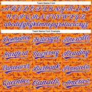 Custom Bay Orange Purple-White 3D Halloween Authentic Baseball Jersey