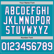 Custom Teal White-Purple Authentic Throwback Baseball Jersey