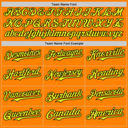 Custom Bay Orange Neon Yellow-Black 3D Revzzz Bad Idea Authentic Baseball Jersey