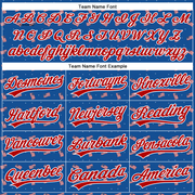 Custom Thunder Blue Red-White 3D American Flag Authentic Baseball Jersey