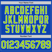 Custom Thunder Blue Neon Green-White Authentic Baseball Jersey