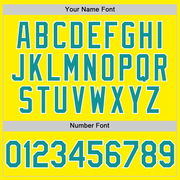 Custom Light Yellow Teal-White Authentic Baseball Jersey