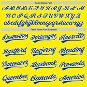 Custom Light Yellow Royal-White Authentic Baseball Jersey