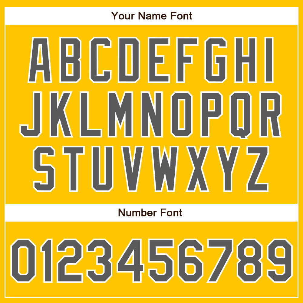 Custom Yellow Steel Gray-White Authentic Baseball Jersey