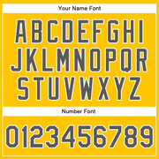 Custom Yellow Steel Gray-White Authentic Baseball Jersey