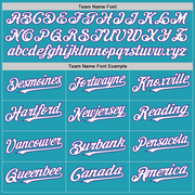 Custom Teal White-Purple Mesh Authentic Throwback Baseball Jersey