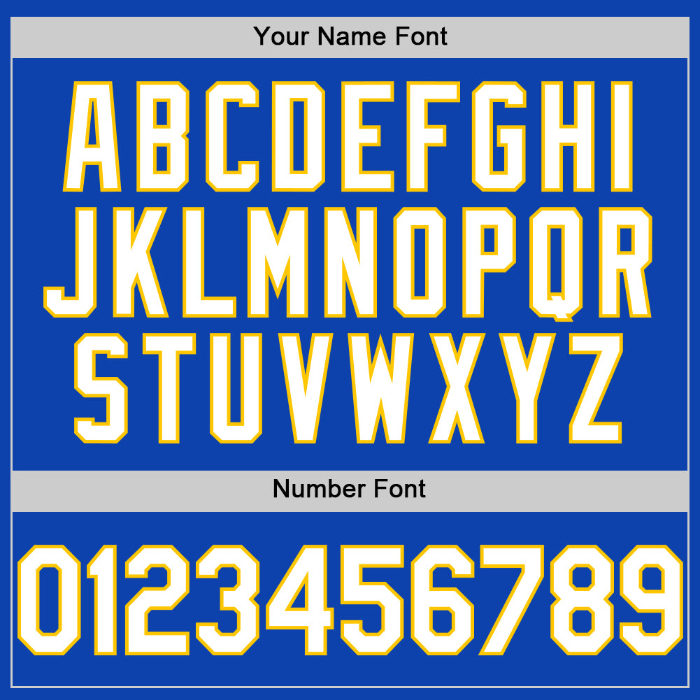 Custom Thunder Blue White-Yellow Authentic Baseball Jersey