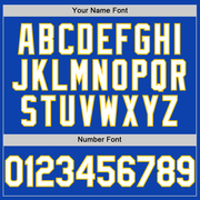 Custom Thunder Blue White-Yellow Authentic Baseball Jersey