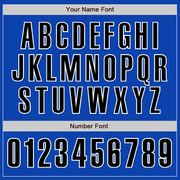 Custom Thunder Blue Black-White Authentic Baseball Jersey