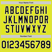 Custom Neon Yellow Black-White Authentic Baseball Jersey