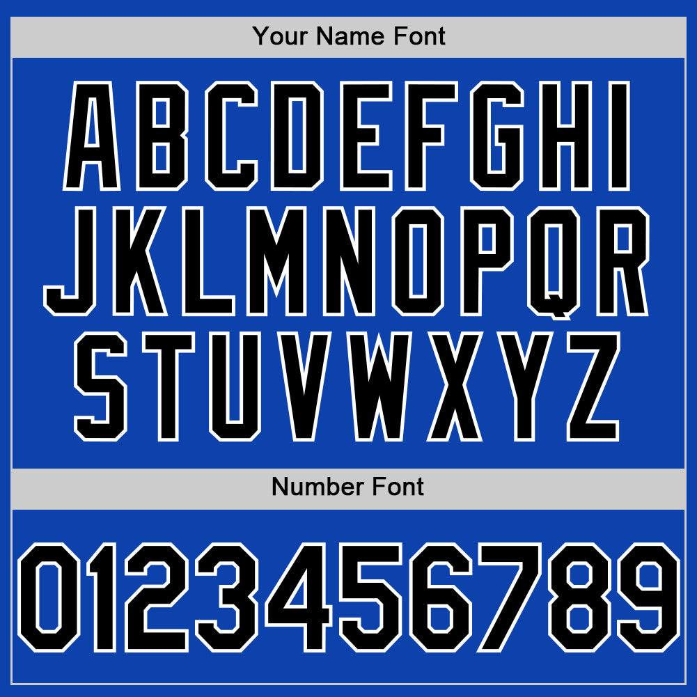 Custom Thunder Blue Black-White Authentic Baseball Jersey