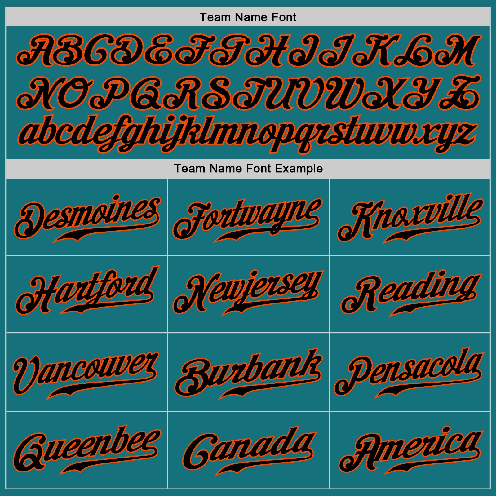 Custom Teal Black-Orange Authentic Baseball Jersey