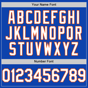 Custom Thunder Blue White-Orange Authentic Baseball Jersey