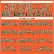 Custom Orange Green-White Authentic Drift Fashion Baseball Jersey