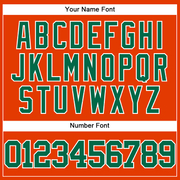 Custom Orange Kelly Green-White Authentic Baseball Jersey