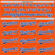 Custom Orange Royal-White Authentic Baseball Jersey