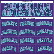 Custom Purple Teal-White Authentic Drift Fashion Baseball Jersey