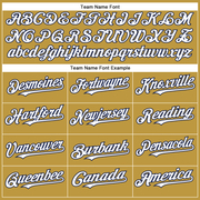 Custom Old Gold White-Navy Authentic Baseball Jersey