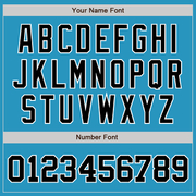 Custom Panther Blue Black-White Authentic Baseball Jersey