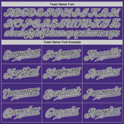 Custom Purple Gray-Black Authentic Baseball Jersey