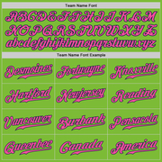 Custom Neon Green Pink-Navy Authentic Baseball Jersey