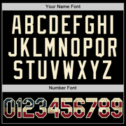 Custom Olive Vintage USA Flag Cream-Red Authentic Throwback Salute To Service Baseball Jersey