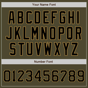 Custom Olive Black-Old Gold Authentic Salute To Service Baseball Jersey