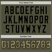 Custom Olive Camo-Black Authentic Salute To Service Baseball Jersey