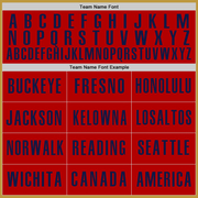 Custom Old Gold Red-Navy Authentic Baseball Jersey