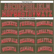 Custom Olive Red-White Authentic Drift Fashion Salute To Service Baseball Jersey