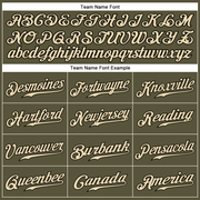 Custom Olive Cream-Black Authentic Salute To Service Baseball Jersey