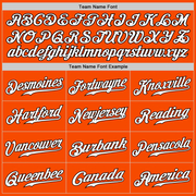 Custom Orange White-Black Authentic Baseball Jersey