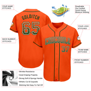 Custom Orange Green-White Authentic Drift Fashion Baseball Jersey