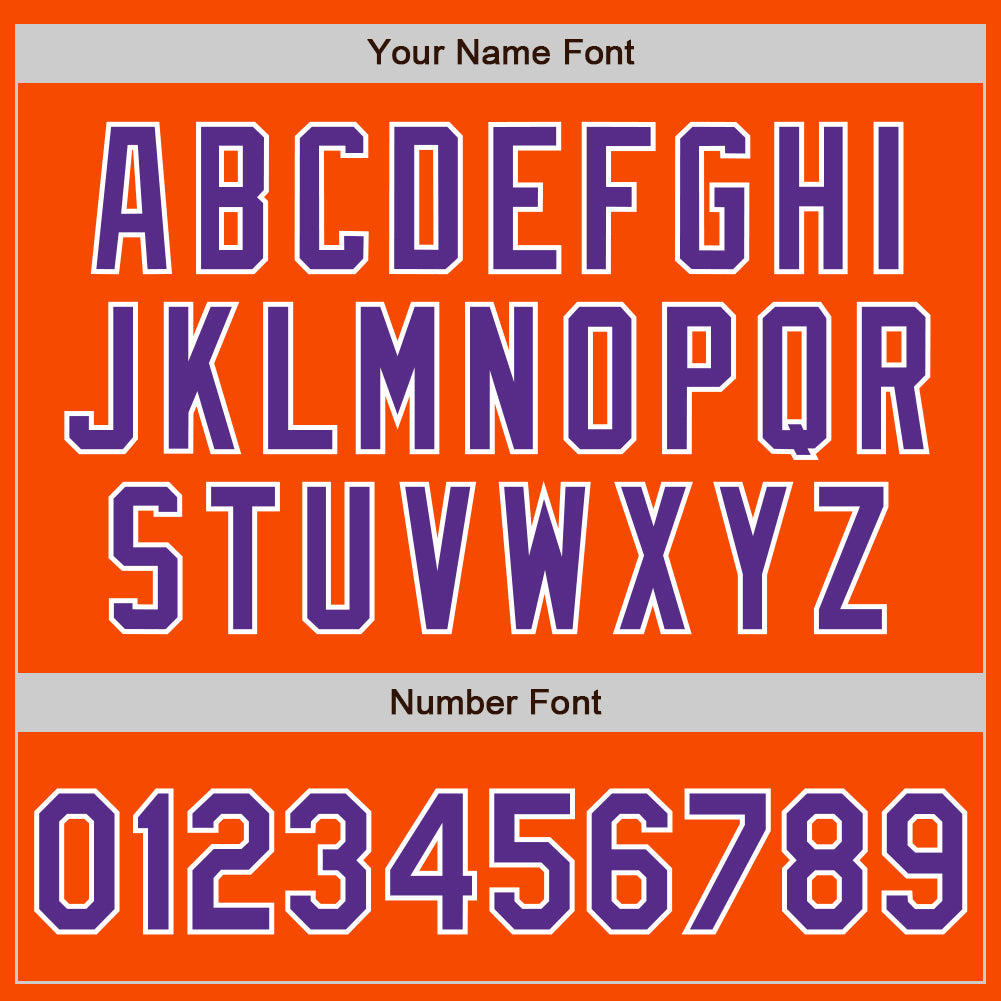 Custom Orange Purple-White Authentic Baseball Jersey