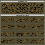 Custom Olive Black-Old Gold Authentic Salute To Service Baseball Jersey