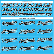 Custom Sky Blue Black-Hot Pink 3D Revzzz Katzen Authentic Baseball Jersey