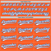 Custom Orange White-Royal Authentic Throwback Baseball Jersey