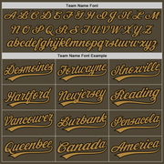 Custom Olive Black-Old Gold Authentic Salute To Service Baseball Jersey