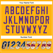 Custom Gold Vintage USA Flag-Purple Authentic Baseball Jersey