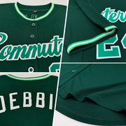 Custom Green Kelly Green-White Authentic Baseball Jersey