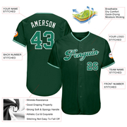 Custom Green Kelly Green-White Authentic Baseball Jersey