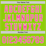 Custom Neon Green Pink-White 3D Funny Christmas Authentic Baseball Jersey