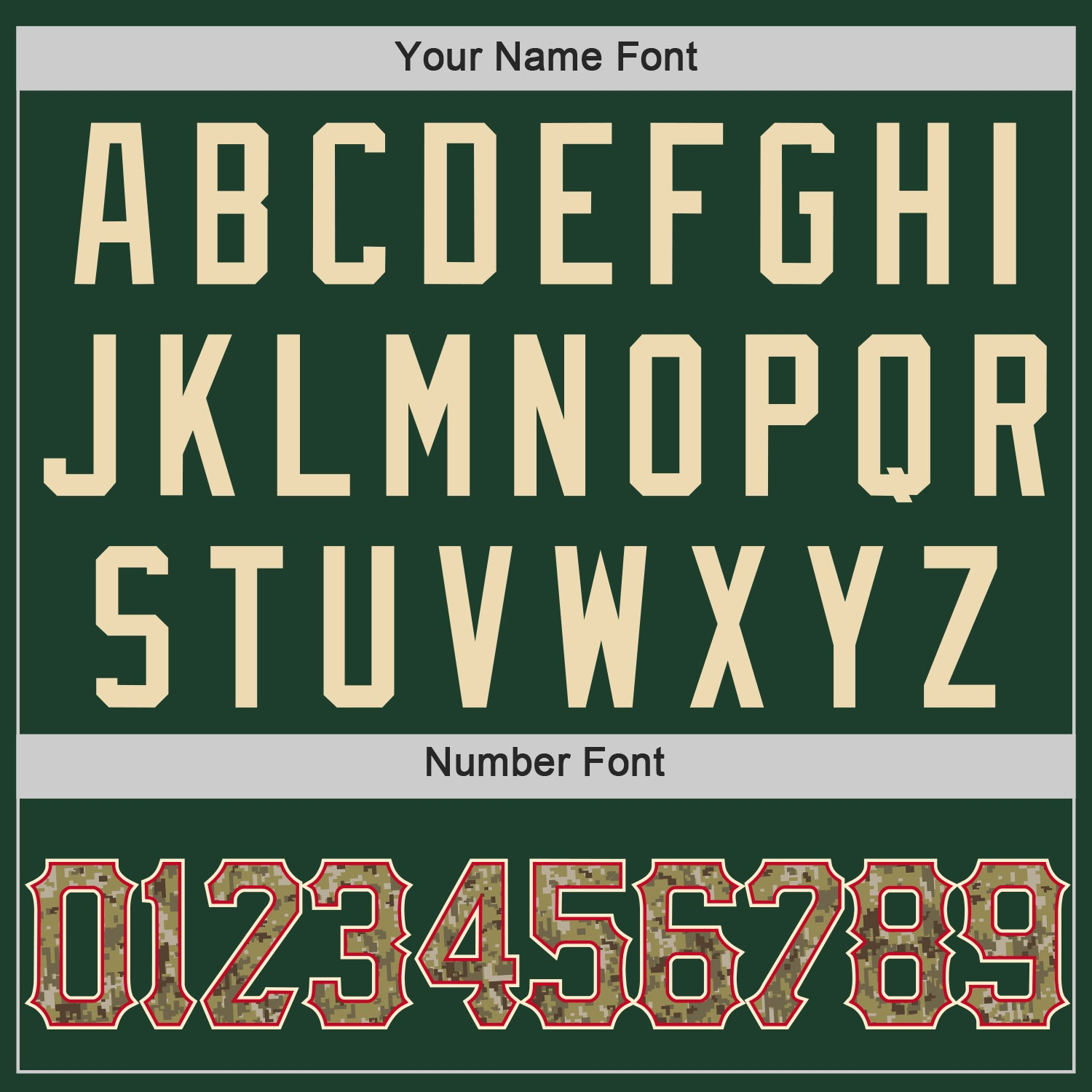 Custom Green Camo-Red Authentic Baseball Jersey